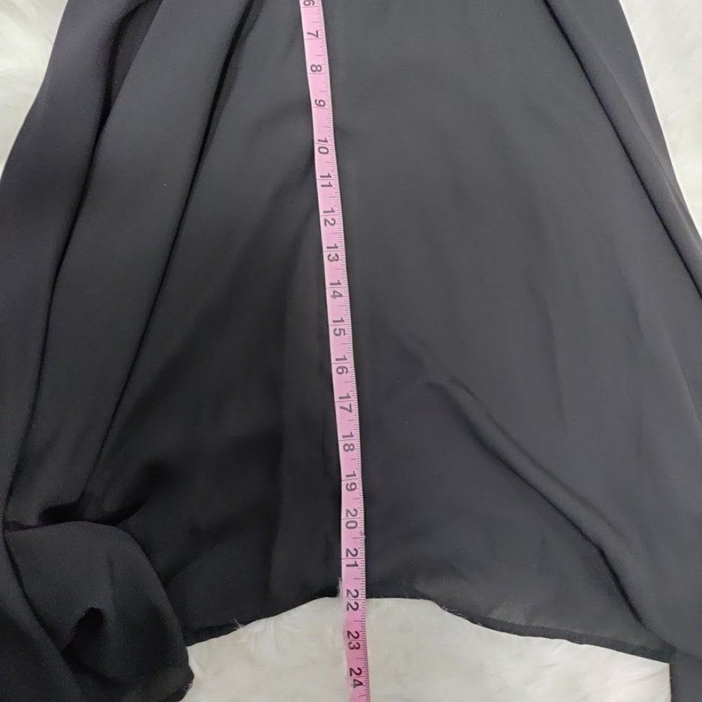 Women's Black Lace V-Neck High Low Dress M - Picture 4 of 6